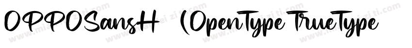 OPPOSansH 常规(OpenType TrueType) (Ve字体转换